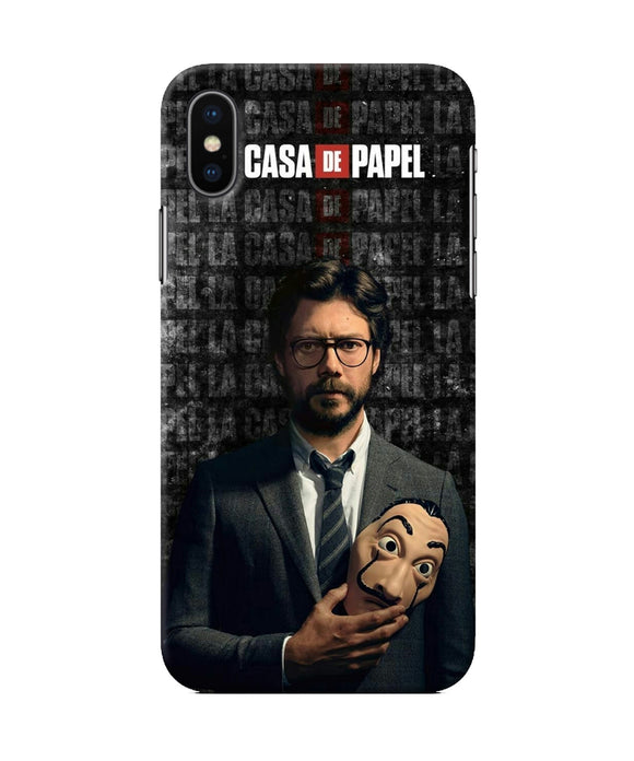 Money Heist Professor with Mask iPhone XS Back Cover