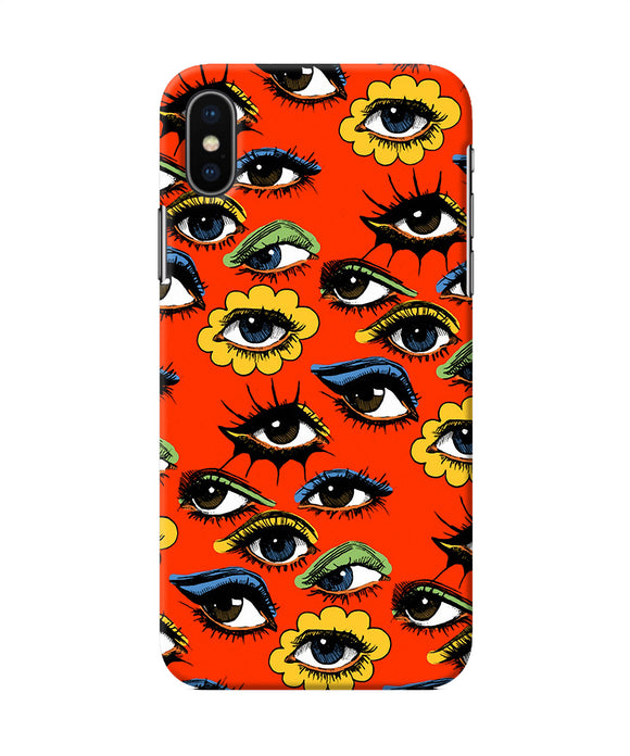 Abstract Eyes Pattern Iphone Xs Back Cover
