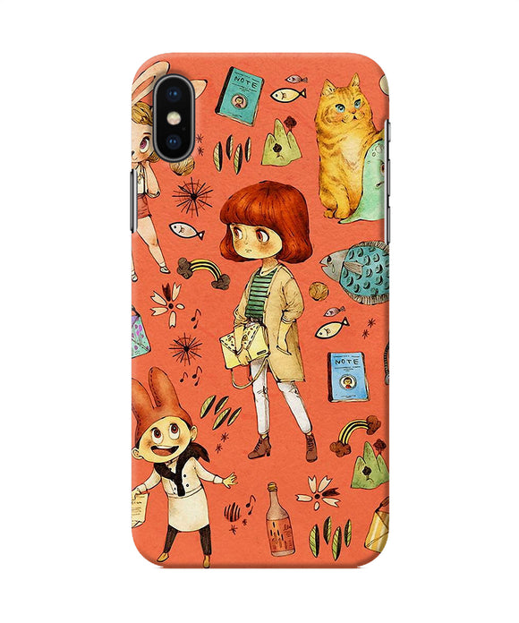 Canvas Little Girl Print Iphone Xs Back Cover