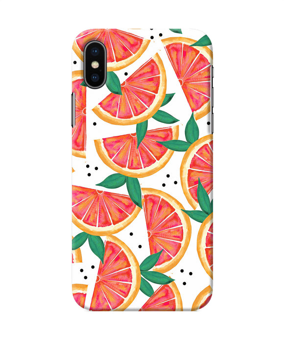 Abstract Orange Print Iphone Xs Back Cover