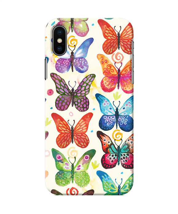 Abstract Butterfly Print Iphone Xs Back Cover