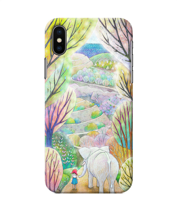 Natual Elephant Girl Iphone Xs Back Cover