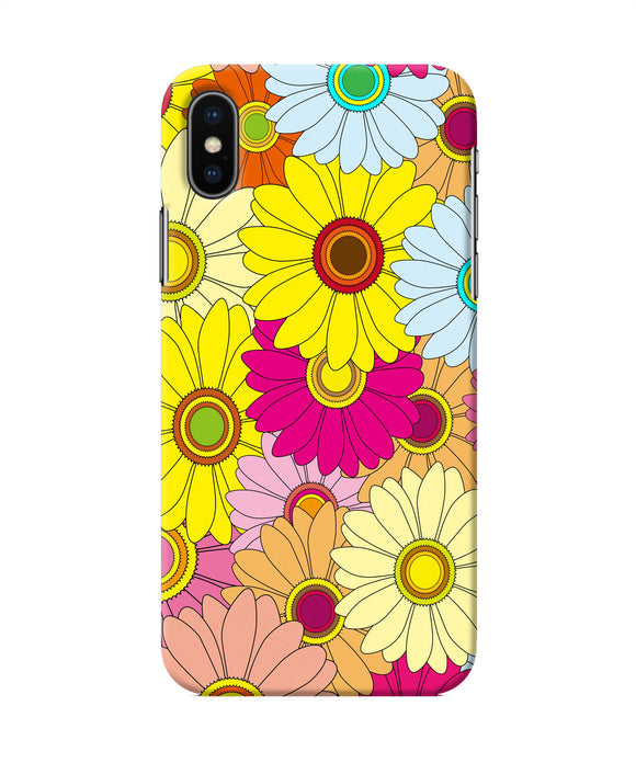 Abstract Colorful Flowers Iphone Xs Back Cover