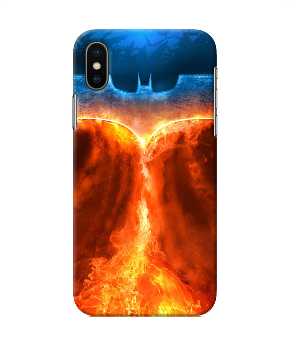 Burning Batman Logo Iphone Xs Back Cover