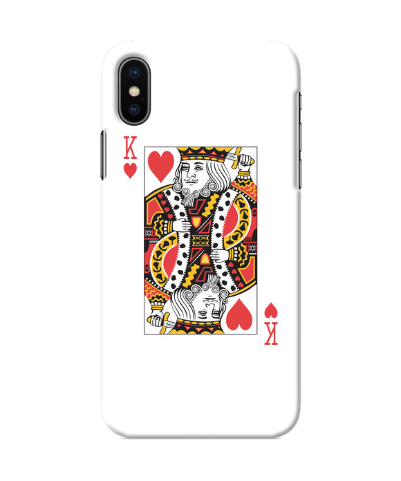 Heart King Card Iphone Xs Back Cover