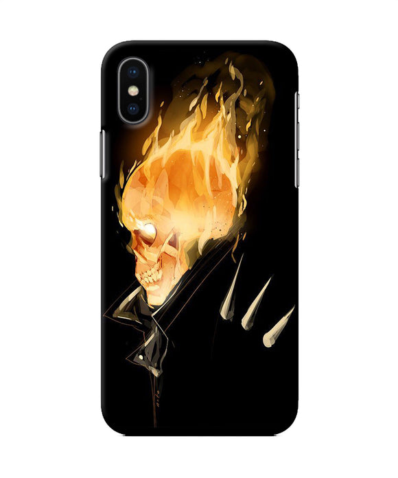 Burning Ghost Rider Iphone Xs Back Cover