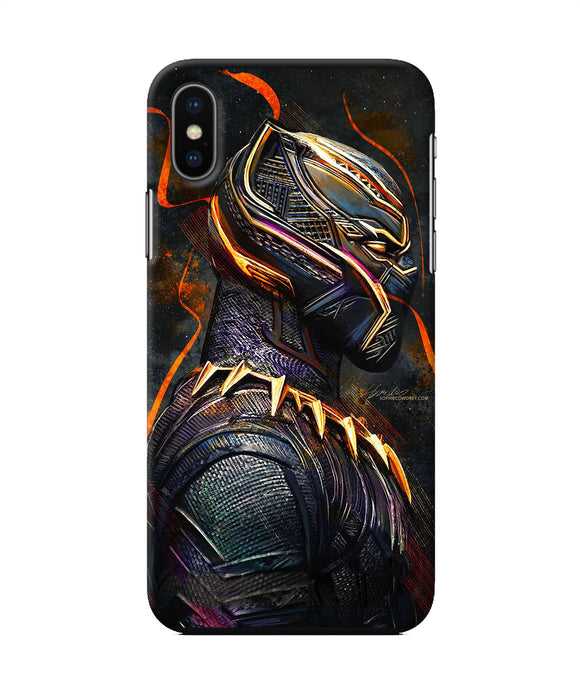 Black Panther Side Face Iphone Xs Back Cover