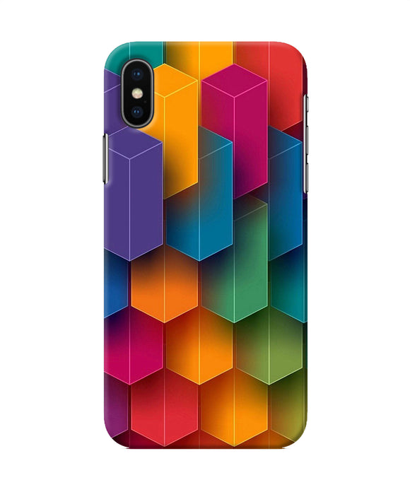 Abstract Rectangle Print Iphone Xs Back Cover