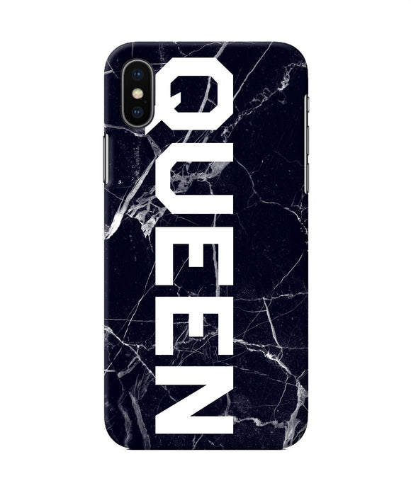 Queen Marble Text Iphone Xs Back Cover