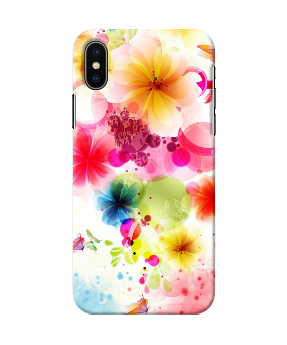 Flowers Print Iphone Xs Back Cover