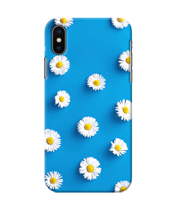 White Flowers Iphone Xs Back Cover