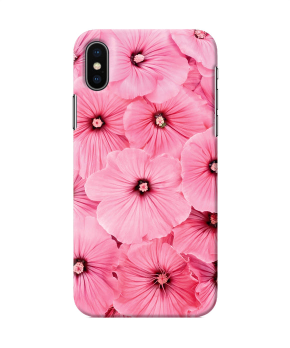 Pink Flowers Iphone Xs Back Cover