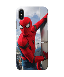 Spiderman On The Wall Iphone Xs Back Cover