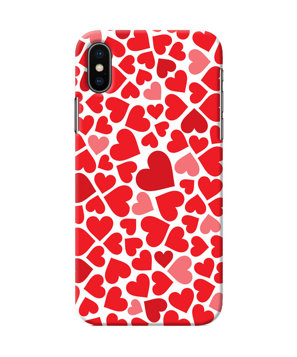 Red Heart Canvas Print Iphone Xs Back Cover