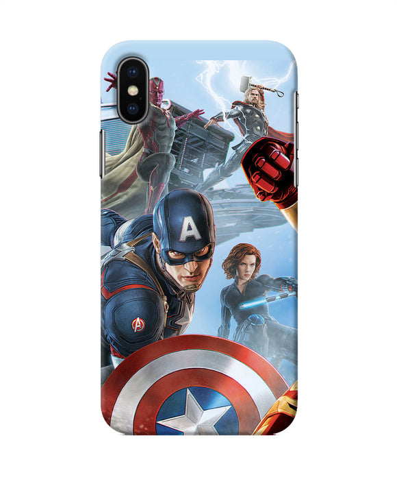 Avengers On The Sky Iphone Xs Back Cover