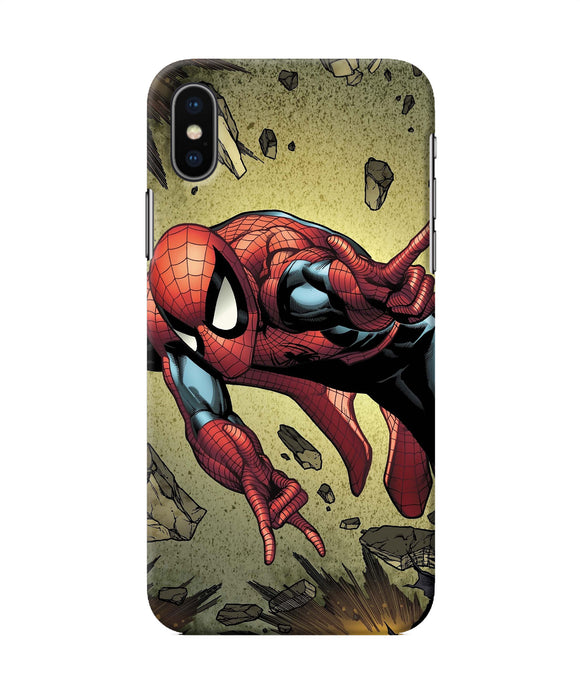 Spiderman On Sky Iphone Xs Back Cover