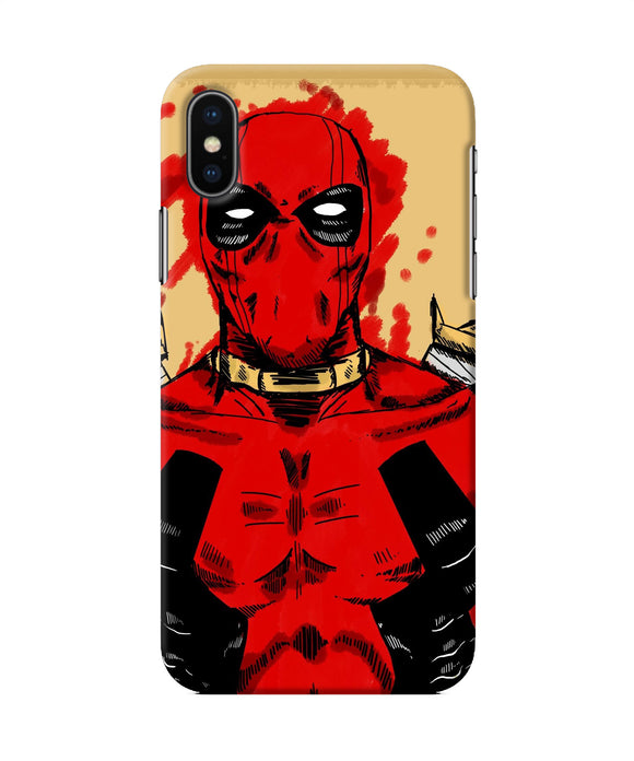 Blooded Deadpool Iphone Xs Back Cover