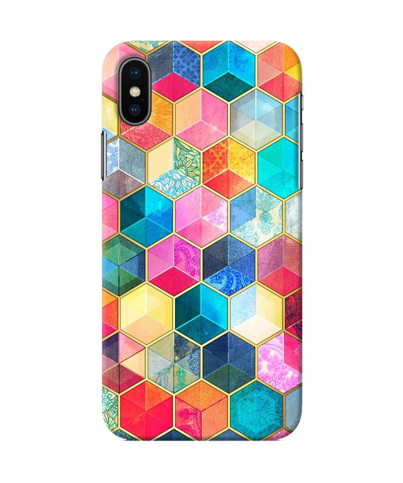 Abstract Color Box Iphone Xs Back Cover