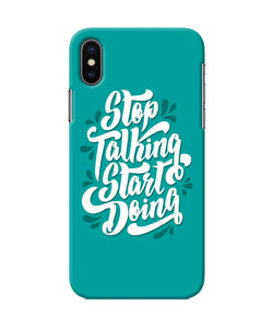 Stop Talking Start Doing Quote Iphone Xs Back Cover