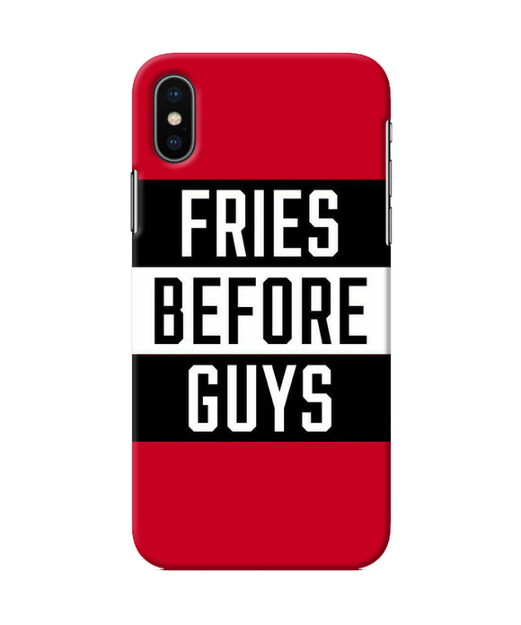 Fries Before Guys Quote Iphone Xs Back Cover