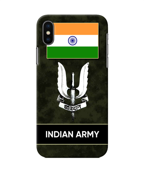 Indian Flag Balidan Logo Iphone Xs Back Cover