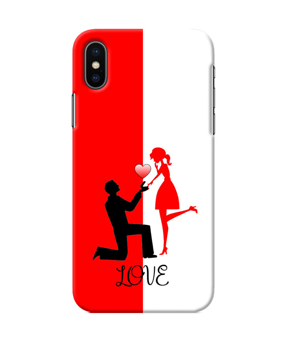 Love Propose Red And White Iphone Xs Back Cover