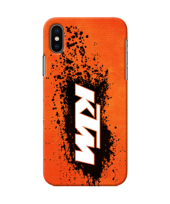 Ktm Black Spray Iphone Xs Back Cover