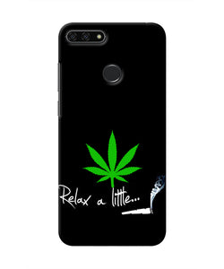 Weed Relax Quote Honor 7A Real 4D Back Cover