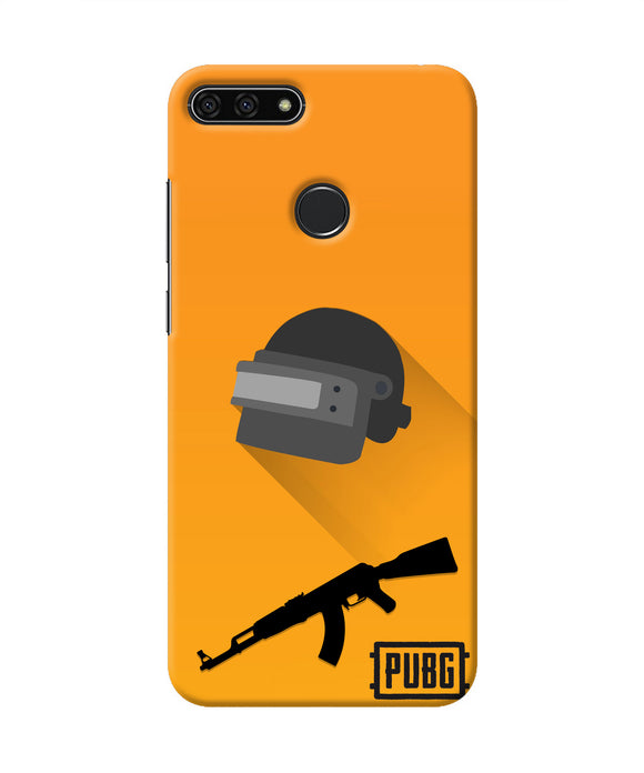 PUBG Helmet and Gun Honor 7A Real 4D Back Cover