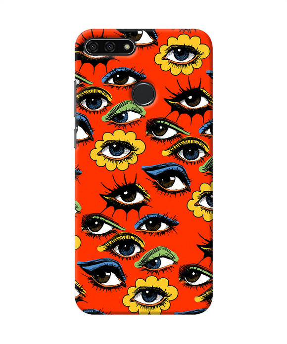 Abstract Eyes Pattern Honor 7a Back Cover
