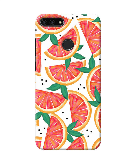 Abstract Orange Print Honor 7a Back Cover