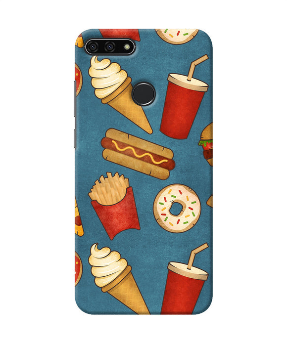 Abstract Food Print Honor 7a Back Cover