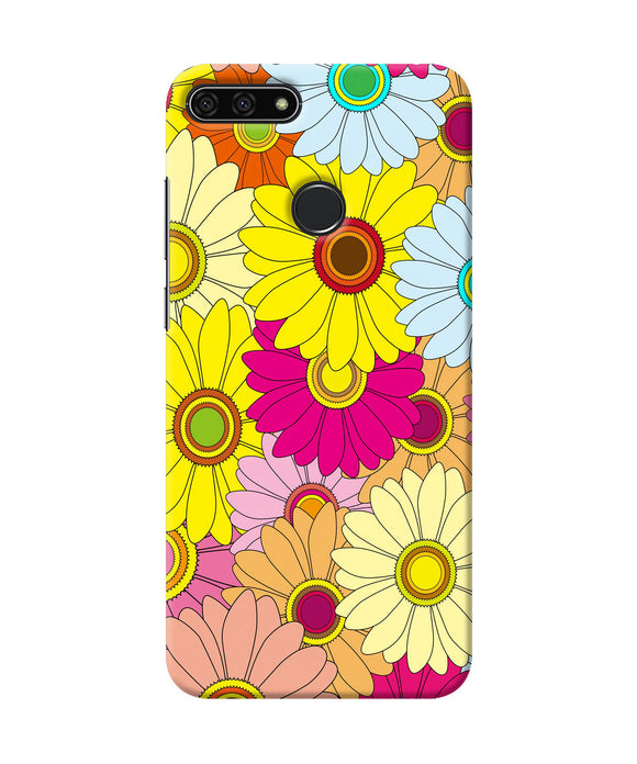 Abstract Colorful Flowers Honor 7a Back Cover
