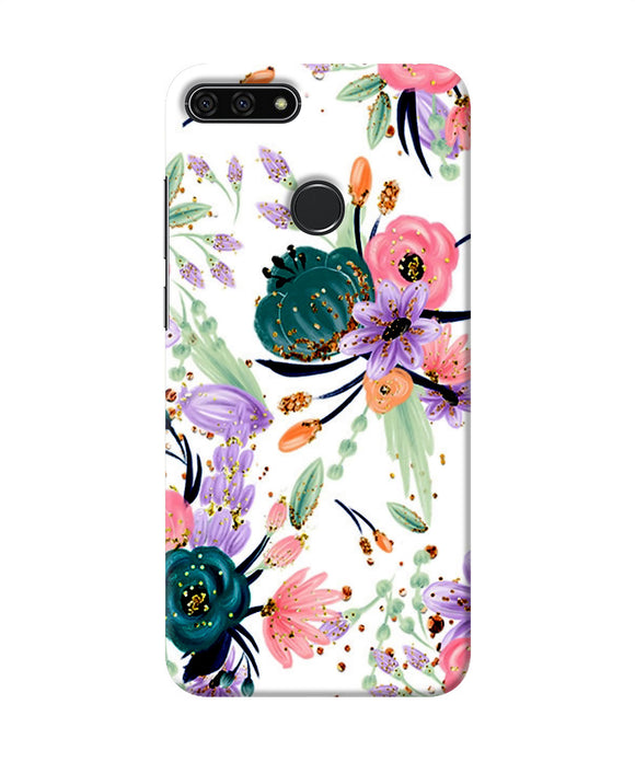 Abstract Flowers Print Honor 7a Back Cover