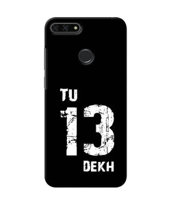 Tu Tera Dekh Quote Honor 7a Back Cover