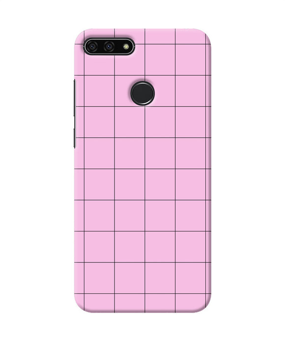 Pink Square Print Honor 7a Back Cover