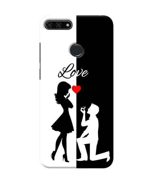 Love Propose Black And White Honor 7a Back Cover