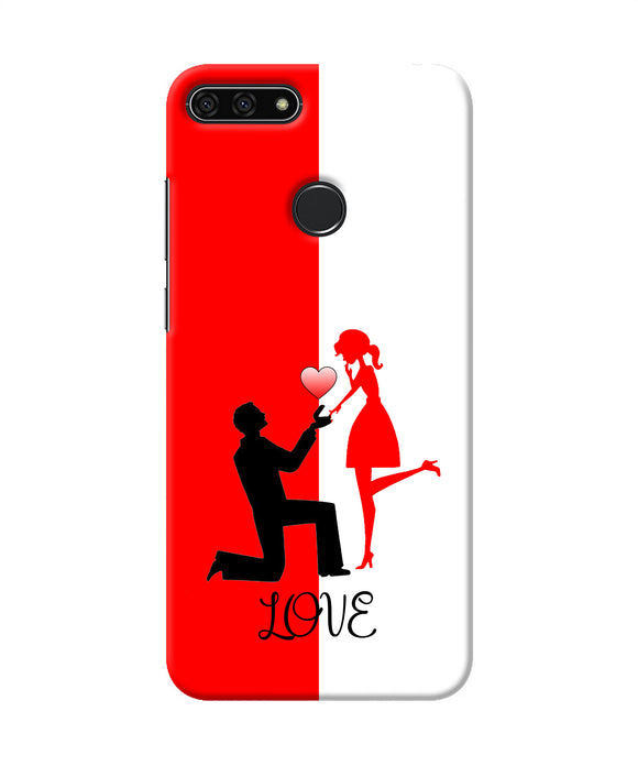 Love Propose Red And White Honor 7a Back Cover