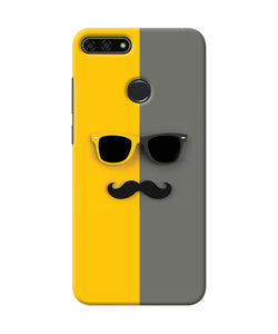 Mustache Glass Honor 7a Back Cover