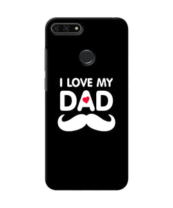 I Love My Dad Mustache Honor 7a Back Cover