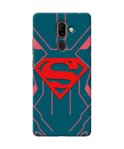 Superman Techno Nokia 7 Plus Real 4D Back Cover
