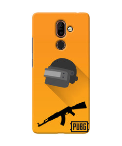 PUBG Helmet and Gun Nokia 7 Plus Real 4D Back Cover