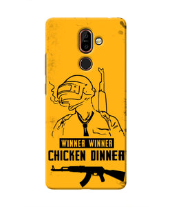 PUBG Chicken Dinner Nokia 7 Plus Real 4D Back Cover