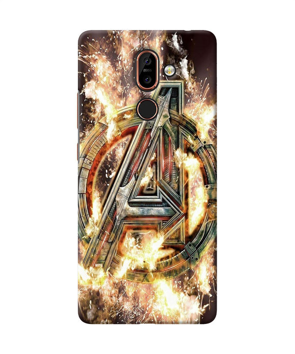 Avengers Burning Logo Nokia 7 Plus Back Cover