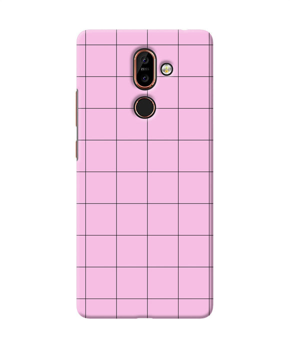 Pink Square Print Nokia 7 Plus Back Cover