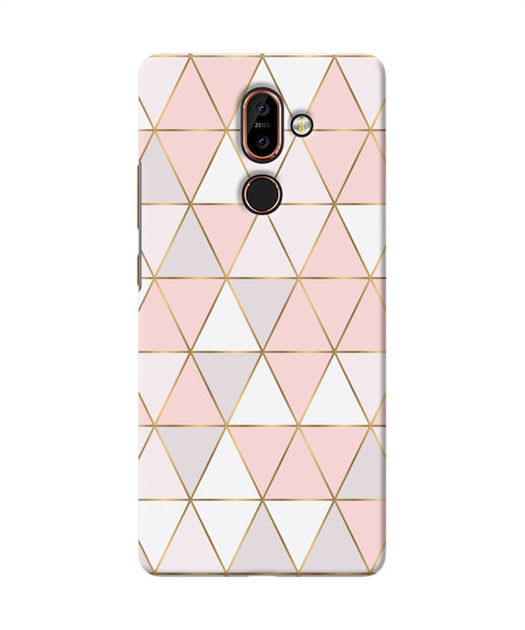 Abstract Pink Triangle Pattern Nokia 7 Plus Back Cover