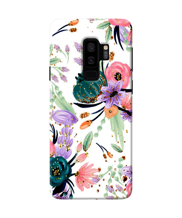 Abstract Flowers Print Samsung S9 Plus Back Cover