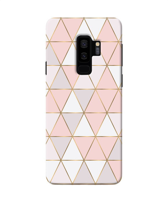 Abstract Pink Triangle Pattern Samsung S9 Plus Back Cover