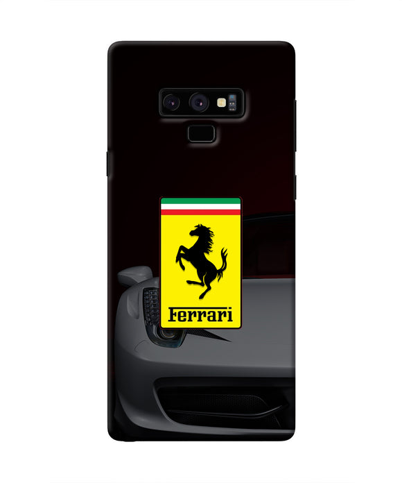 White Ferrari Samsung Note 9 Real 4D Back Cover