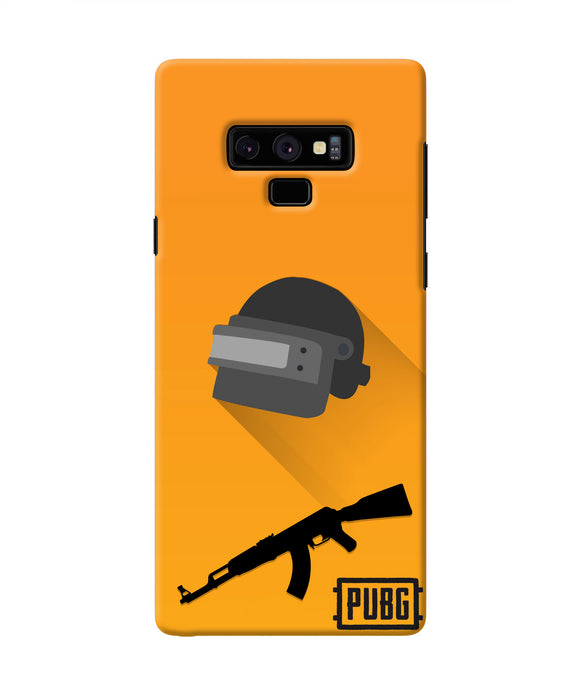 PUBG Helmet and Gun Samsung Note 9 Real 4D Back Cover